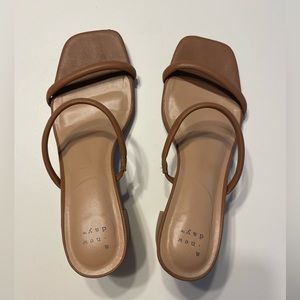 Strappy 1” block heels